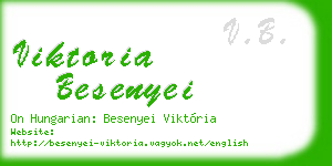 viktoria besenyei business card